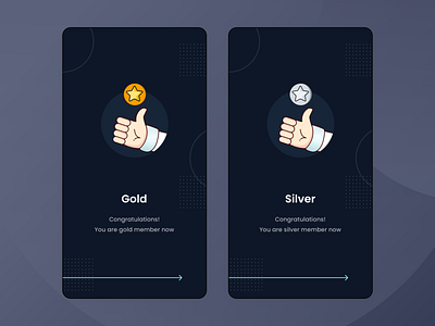 GOLD & SILVER arrow black cards dribbble flat gold icon illustration onboarding plan sarcastic silver ui ux vector xcarbon yello