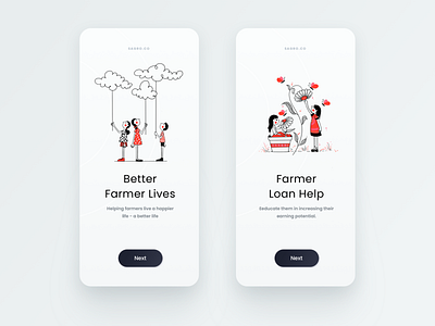 Sagri App design agricultural agriculture art avatar branding character design farmar flat illustation onbording outline red sagri vector xcarbon