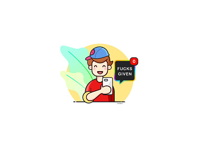 Xcarbon_DribbbleShot_01 avatar boy character colour flat fuck fucksgiven hello dribbble icon illustation onboarding outline platoff playing red sarcastic sketch stiker texting vector