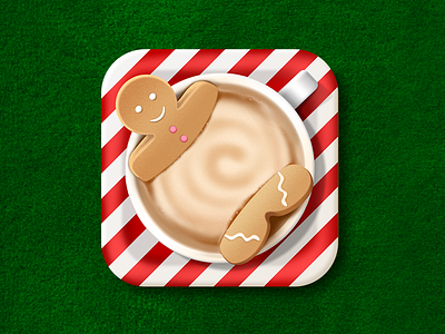 Gingerbread Man Coffee Icon