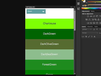 147 Colors Panel 147colors colors css extension panel photoshop wip