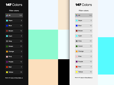 147 Colors Update astro atkinson clash grotesk color color names css color names css colors website website design