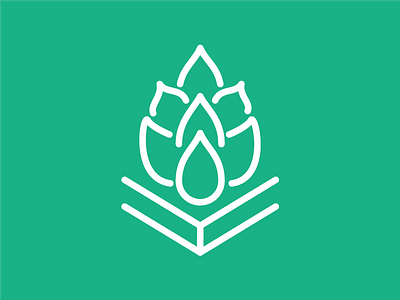 Brew + Reads green hop logo