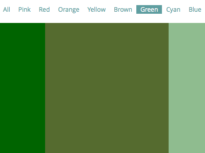Color Filtering colors css css colors filtering green