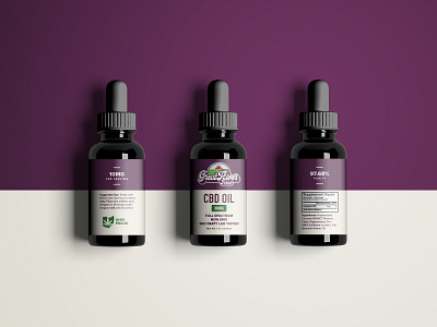 Great River Bottle Design bottle bottle design bottle label bottle mockup cdb dropper hemp logo ohio purple weed