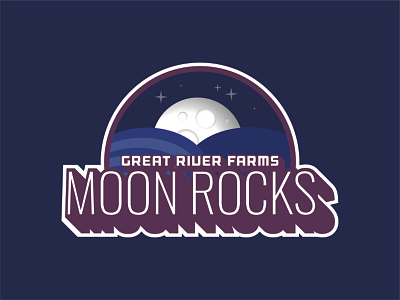 Moon Rocks Design cbd label logo logo design moon space weed