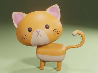 Cute Orange Kitten 3d 3dcg b3d blender blender3d cat kitten