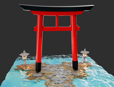 Torii 3d 3dcg b3d design illustration torii