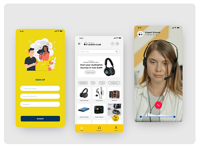 Audio Club - Personalized Live Shopping product design ui uiux user experience userinterface ux visual design