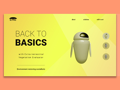 Back to basics 3d creative landing page uidesign ux ui webdeisgn