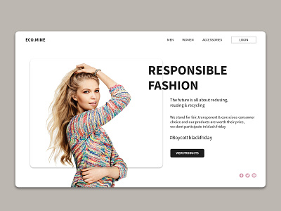 Eco.mine - Landing Page ecommerce landing page ui web design webdesign