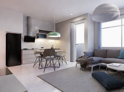Apartment Scandinavian Interior Design # ALT View-11