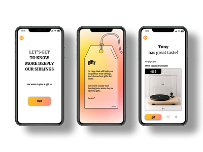 Gifty App - Choose personalized gifts app app design gifts product design ui ux web design