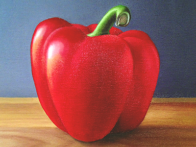 Red Bell Pepper canvas oilpainting painting still life
