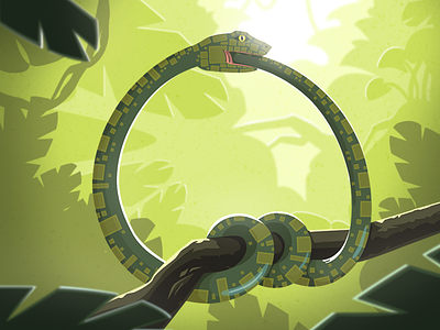 Eternity animal art eternity fantasy illustration jungle nature photoshop sketch snake vector vectorart