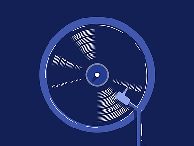 Record keyframe animation blue illustration illustrator keyframe music record sketch styleframe vector