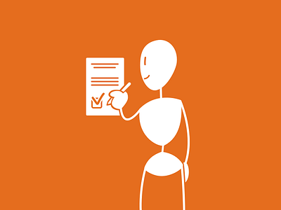 Contact form character check form illustration orange sketch vector webdesign