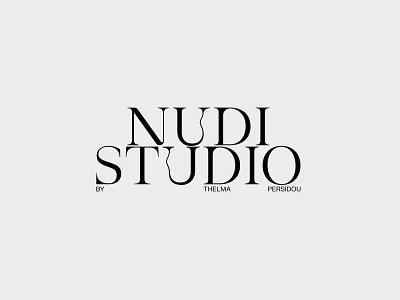 Nudi Studio Logotype black and white branding design graphic design icon logo logofolio logotype minimal type typography