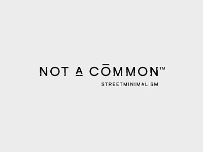 NOT A COMMON Logotype graphic design icon logo logotype type typography