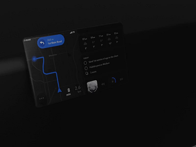 Car Assistant App Concept car dashboard interaction interaction design motion ui