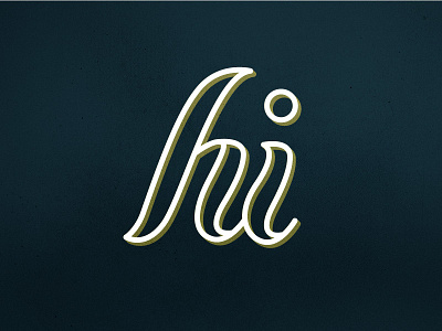 Oh hi. custom hand drawn hi lettering script type typography