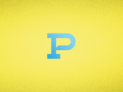 P is for sPeaking. letter logo p type typography