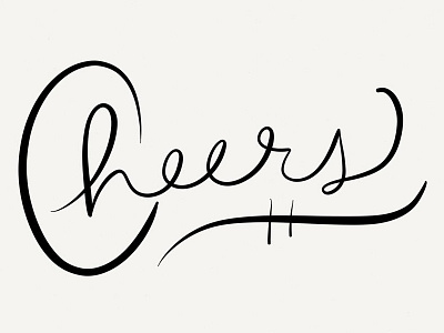 Cheerzballz. cheers custom hand drawn lettering script type typography