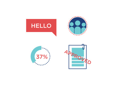 icons and stuff. approved clip document friends graph hello icons infographic information graphic paper people