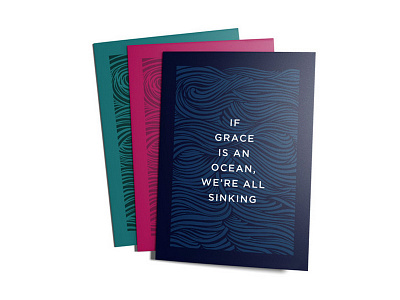 If Grace. cards christian faith grace greeting illustration ocean typography water