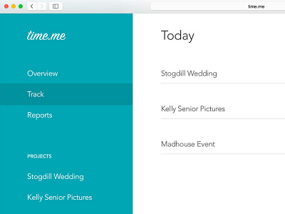 Gotta Love Timesheets dashboard menu online product design track web website