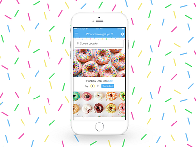 Donuts on Demand app ios iphone mobile ui ux