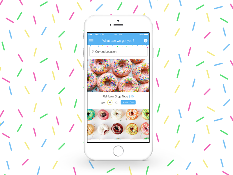 Donuts on Demand mobile app ios iphone ux ui