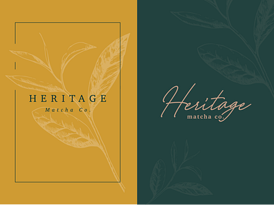 Heritage Matcha branding logo typography