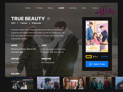 Webpage - Movies & TV Shows Concept