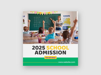 School Admission Social Media Instagram Post Template