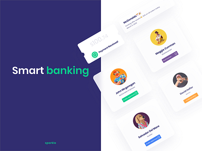 The Sparkle Banking app ui kit