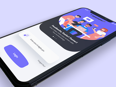 Splash & Login screen app button colors design illustration motion ui ux