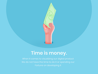 Time is money animation blue business design interaction design protopie prototype ui design ux ux ui uxui vision website yellow