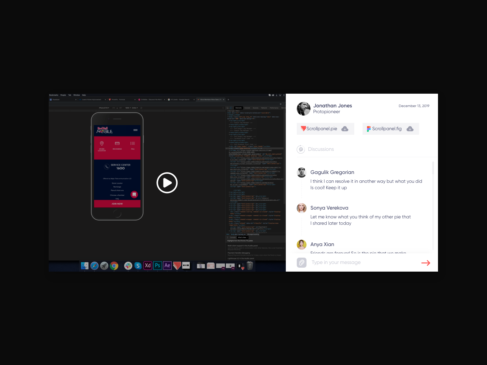 Discussion panel UI by Biciklet on Dribbble