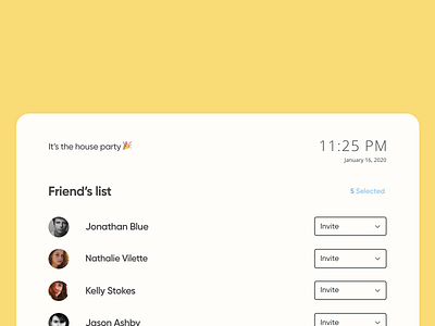 Invite friends for a chat chat clean clean design hello white whitespace yellow
