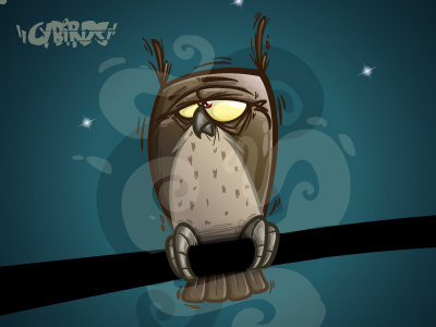 Owl night long character cybe cybirds illustration illustrator owl vector