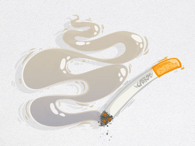 smokey cigarette cybe cybirds illustration illustrator smoke vector