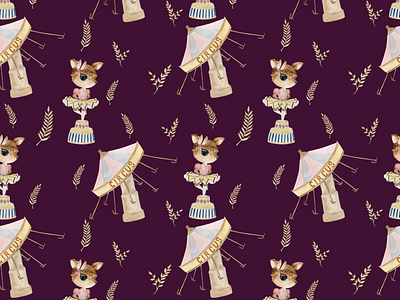 Seamless pattern with circus theme