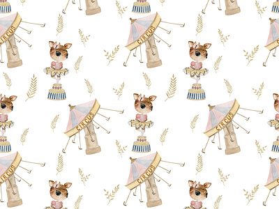 Seamless pattern with circus theme