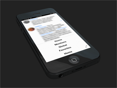 Menu on Neater app.net blur ios iphone menu neater