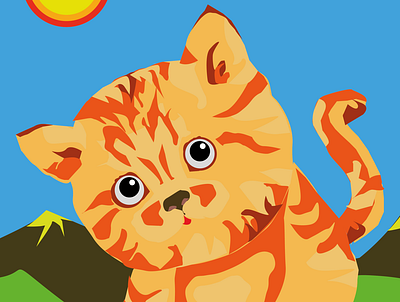 vector kitty design graphic design illustration vector
