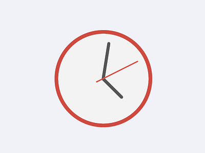 Flat Clock black clock flat google grey hours icon minutes red seconds time white