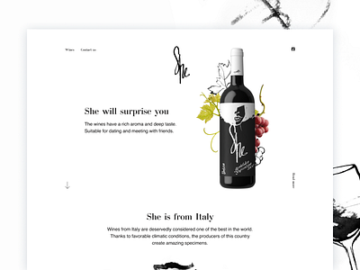 Wine website branding design illustration logo typography ui ux vector web web design website