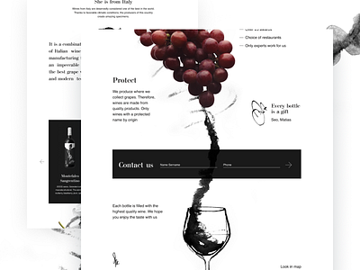 Site wine design illustration logo typography ui ux vector web web design website