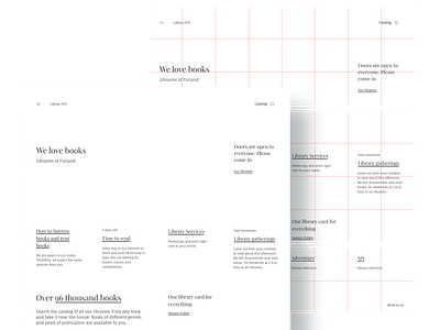 Library design typography ui ux web web design website